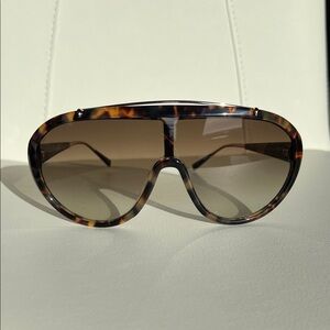 MaxMara Tortoise Shell Oversized Sunglasses